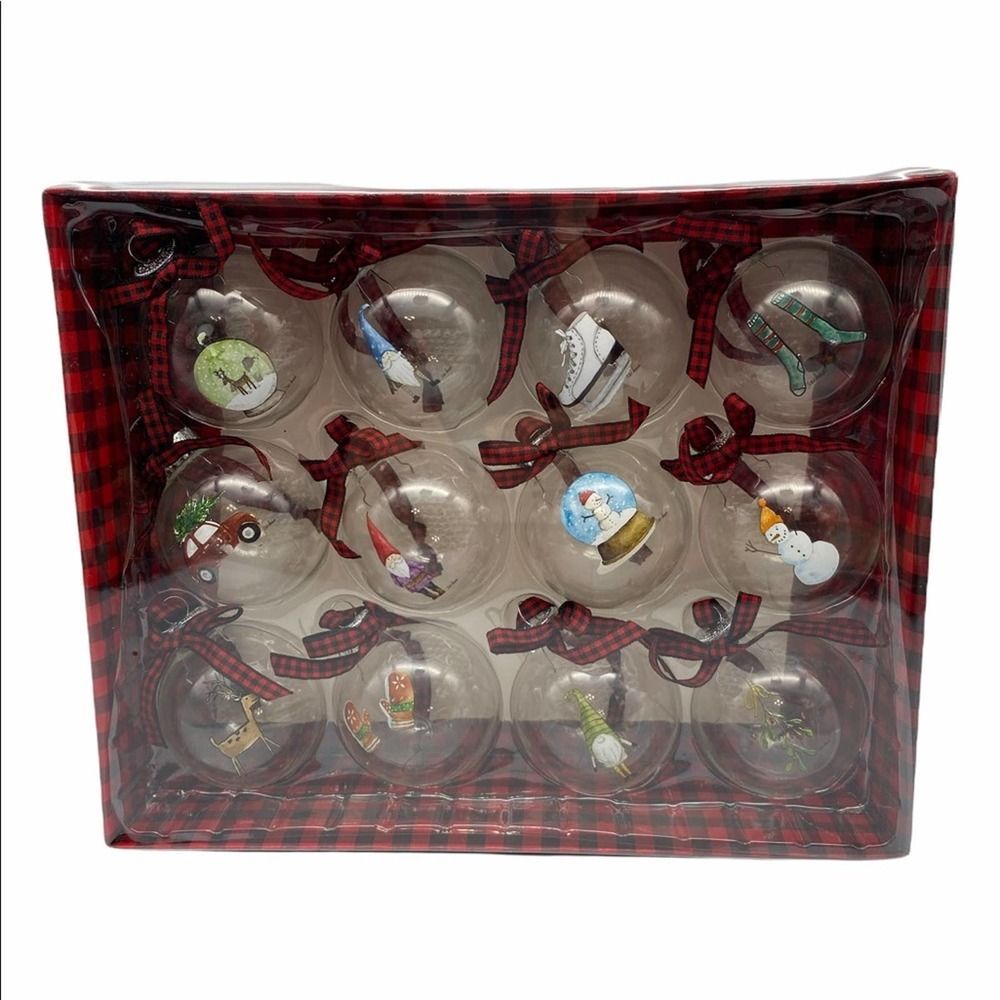 Rae Dunn Hand Painted Ornaments Set of 12